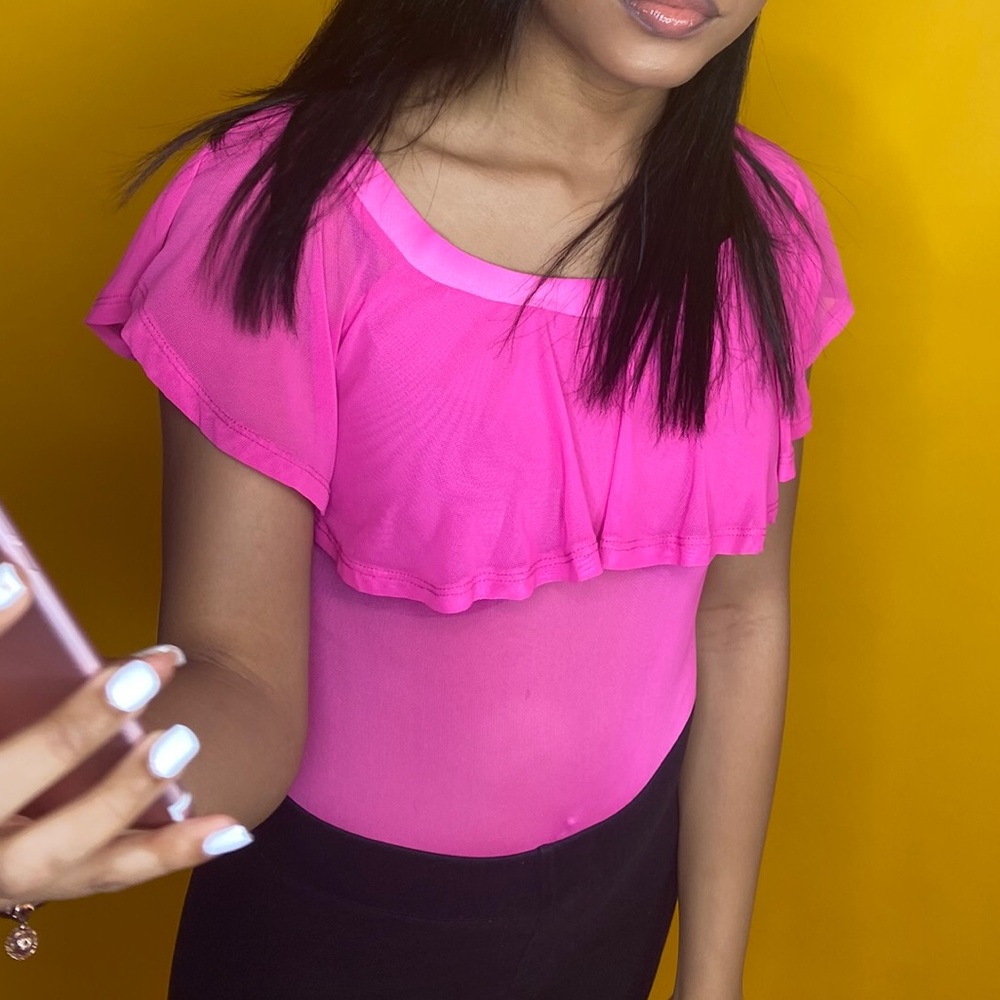 HOT PINK BODY SUIT
